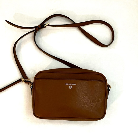 Michael Kors Tan Leather Crossbody Bag - Picture 1 of 9